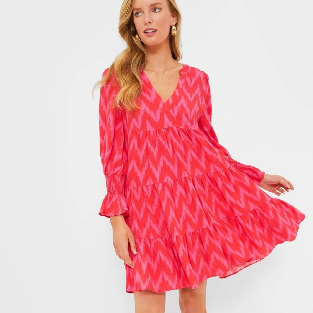 Tuckernuck Pomander Place Hot Pink Ikat Kenzo Dress XS